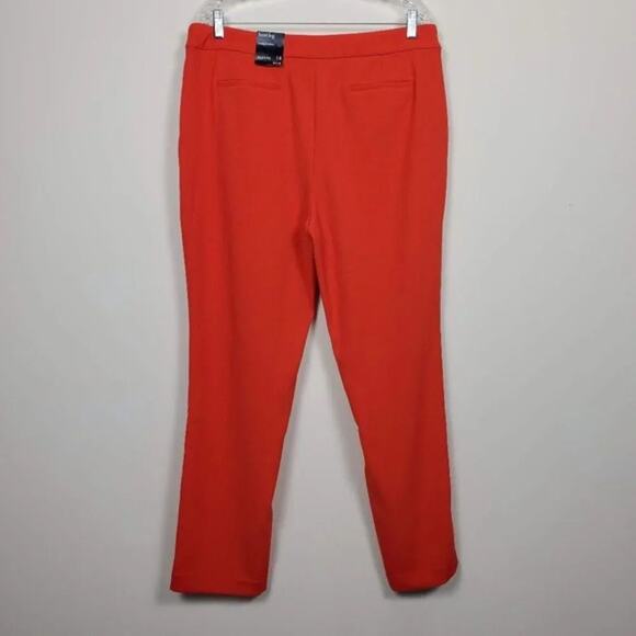 Alfani Boot Leg Tummy Control Pants Slit Hem Womens Size 14 Red Ash NEW - Picture 5 of 9